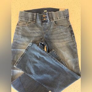 Lee Riders Women Pull-On Boot Cut Jeans Smoother Stretch Denim 10P